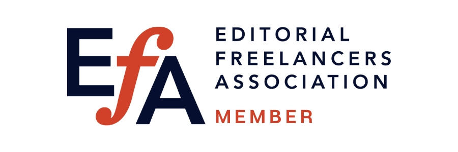 Editor with EFA (Editorial Freelancers Association) membership